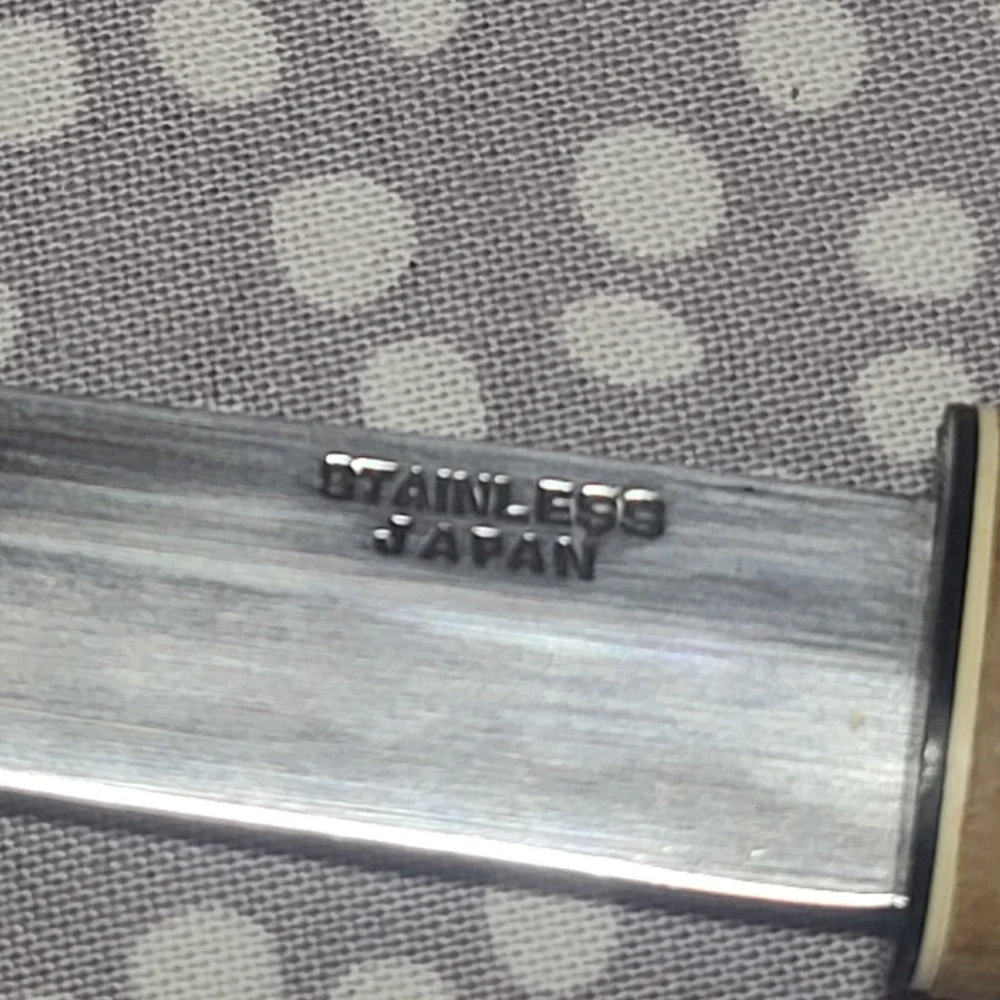3 Sushi Knives Japan Stainless Steel‎ 3 inch blade Wooden Sleeve Fish Vintage